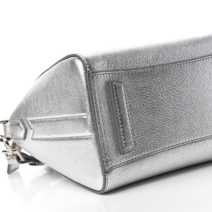 Givenchy Metallic Sugar Goatskin Mini Antigona Silver 6 of 14