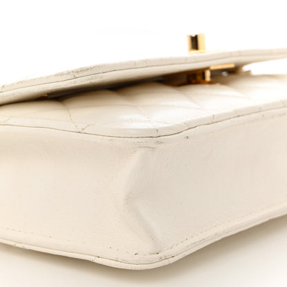 Chanel Lambskin Quilted CC Wallet On Chain WOC White 10 of 15