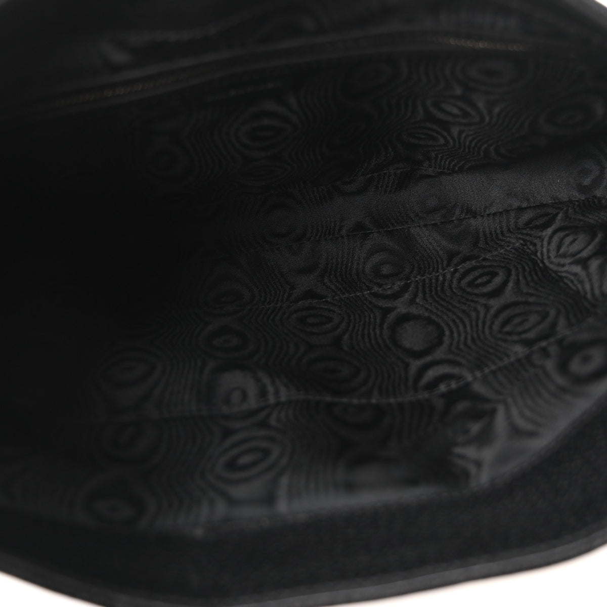 X BALENCIAGA Supreme Monogram Calfskin Web Medium Jackie 1961 Hobo Black