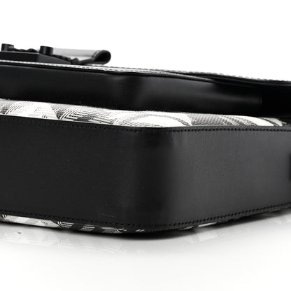 MCM Canvas Nappa Cubic Monogram Millie Crossbody Black White 10 of 13