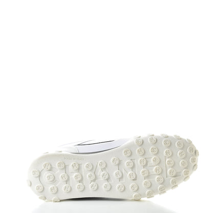 Chanel Calfskin Mesh Lycra Womens Logo Sneakers 38.5 White 6 of 8