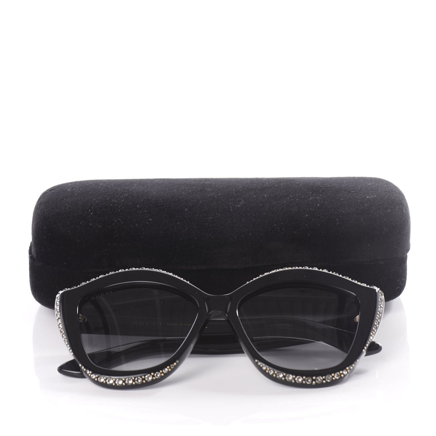 Crystal Cat Eye GG0118S Sunglasses Black