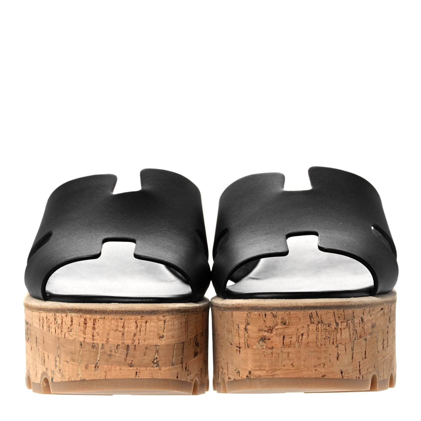 Calfskin Cork Eze 30 Sandals 37 Black