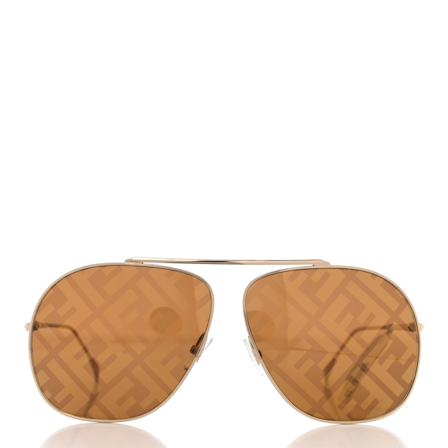 Fendi Metal Fendi Forever Aviator Sunglasses FF0407/G/S Gold 2 of 6