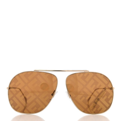 Fendi Metal Fendi Forever Aviator Sunglasses FF0407/G/S Gold 2 of 6