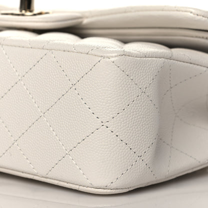 Chanel Caviar Quilted Small Double Flap White 10 of 11