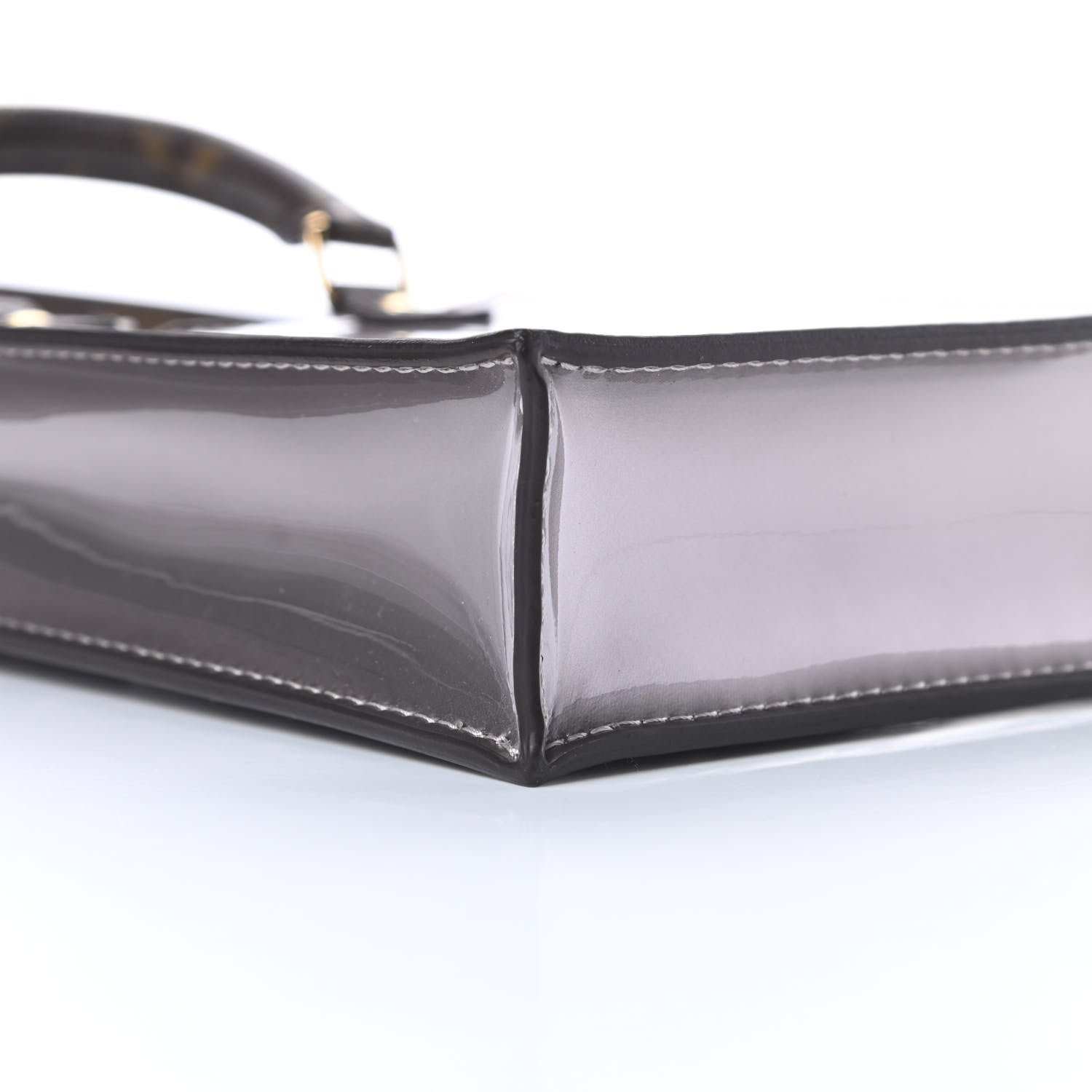Louis Vuitton Vernis Monogram Petit Sac Plat Taupe Metallise 8 of 10