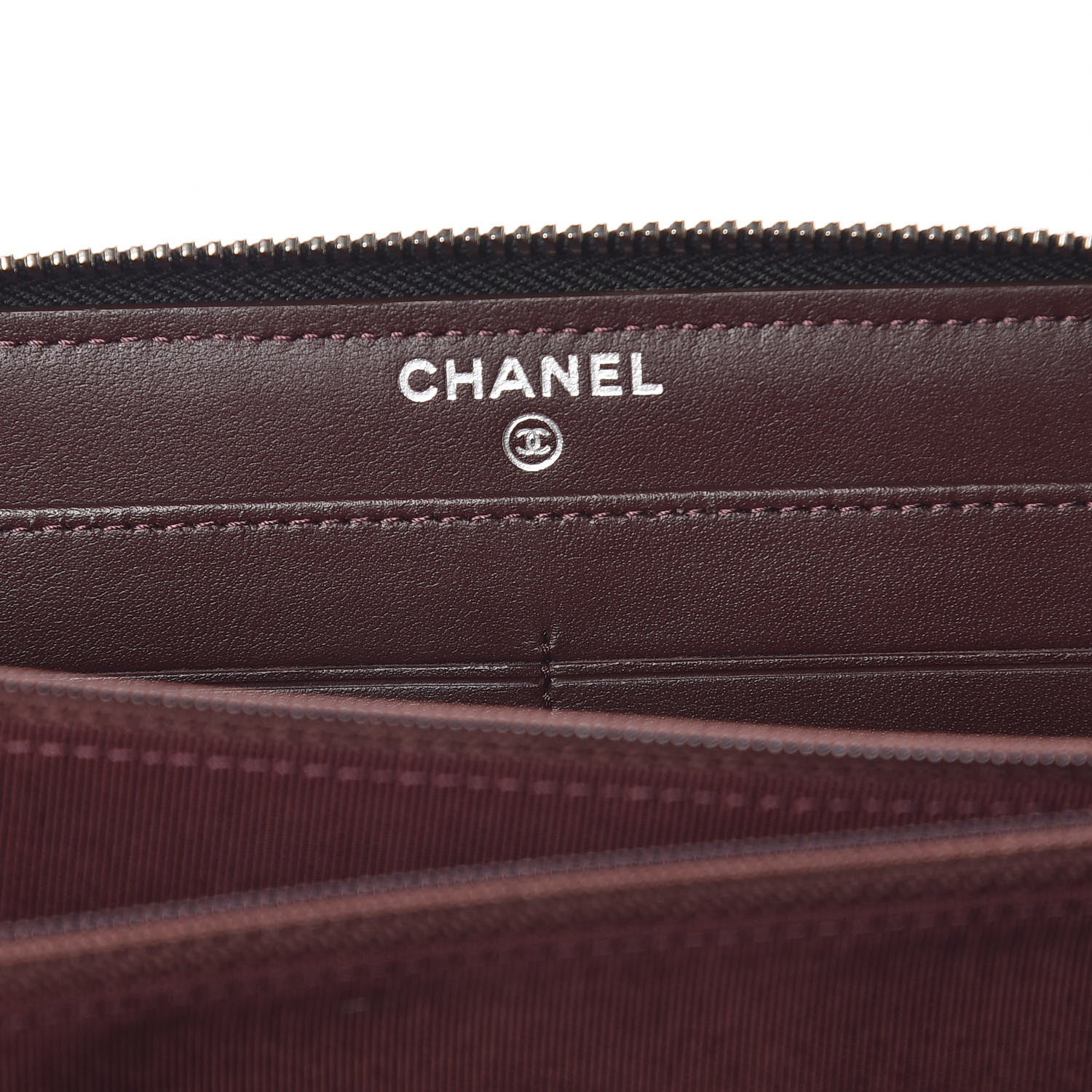 Chanel Caviar Quilted Large Gusset Zip Around Wallet Black 8 of 10