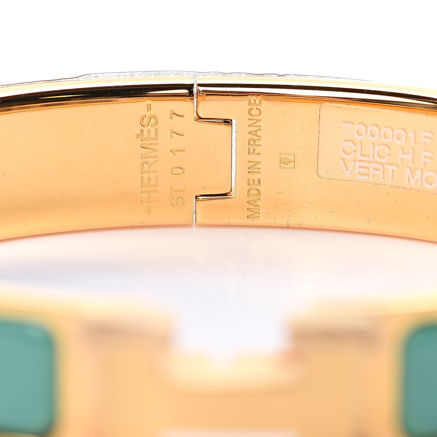 Enamel Narrow Clic Clac H Bracelet PM Vert Moderne