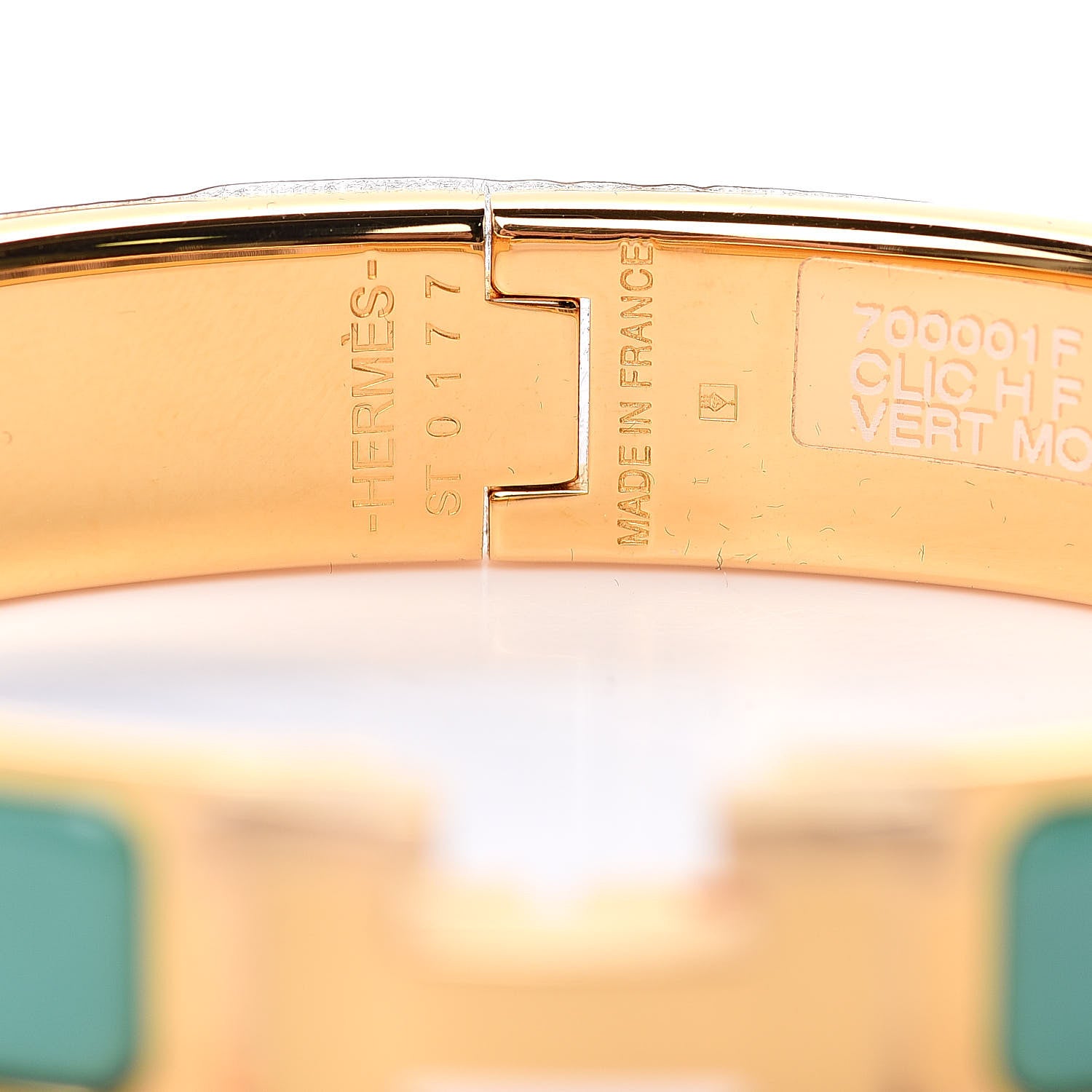 Hermes Enamel Narrow Clic Clac H Bracelet PM Vert Moderne 5 of 6
