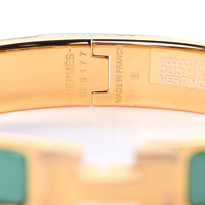 Hermes Enamel Narrow Clic Clac H Bracelet PM Vert Moderne 5 of 6