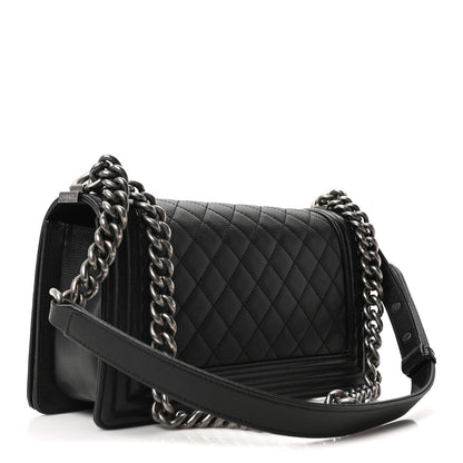 Chanel Caviar Quilted Medium Boy Flap Black 3 of 9