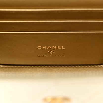Chanel Lambskin Quilted Pearl Crush Small Vanity Case With Chain White 6 of 10
