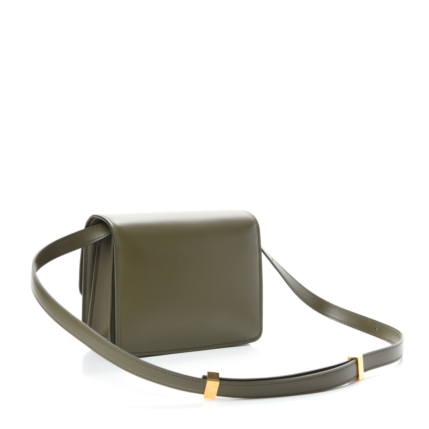 Celine Box Calfskin Small Classic Box Flap Bag Army Green 3 of 10