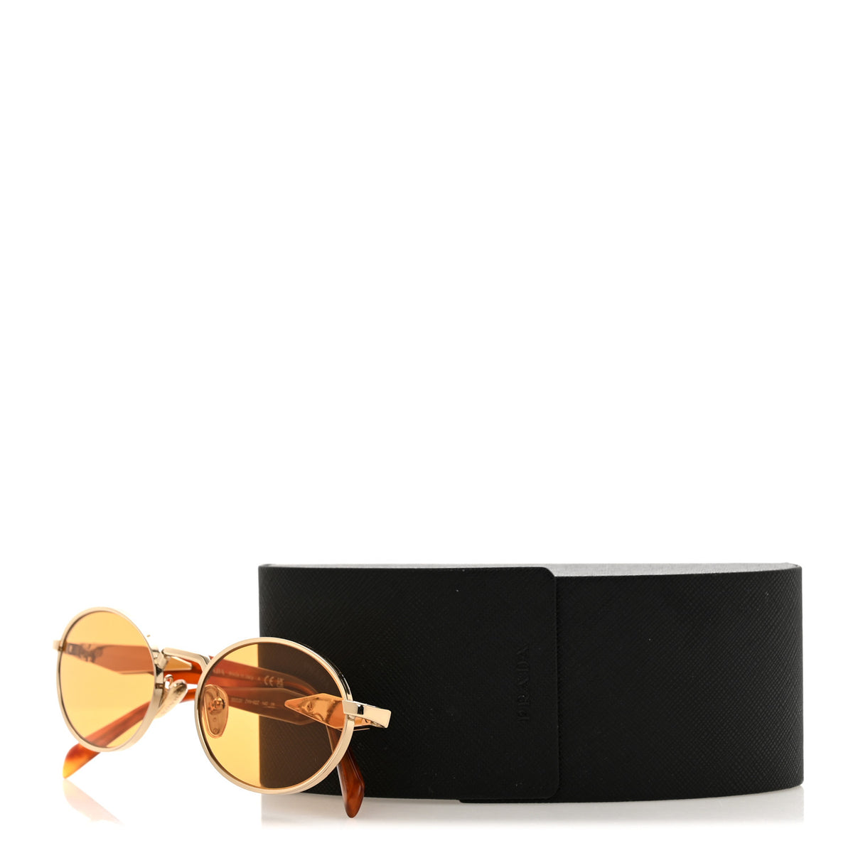 Metal Oval Sunglasses SPR 65Z Light Gold