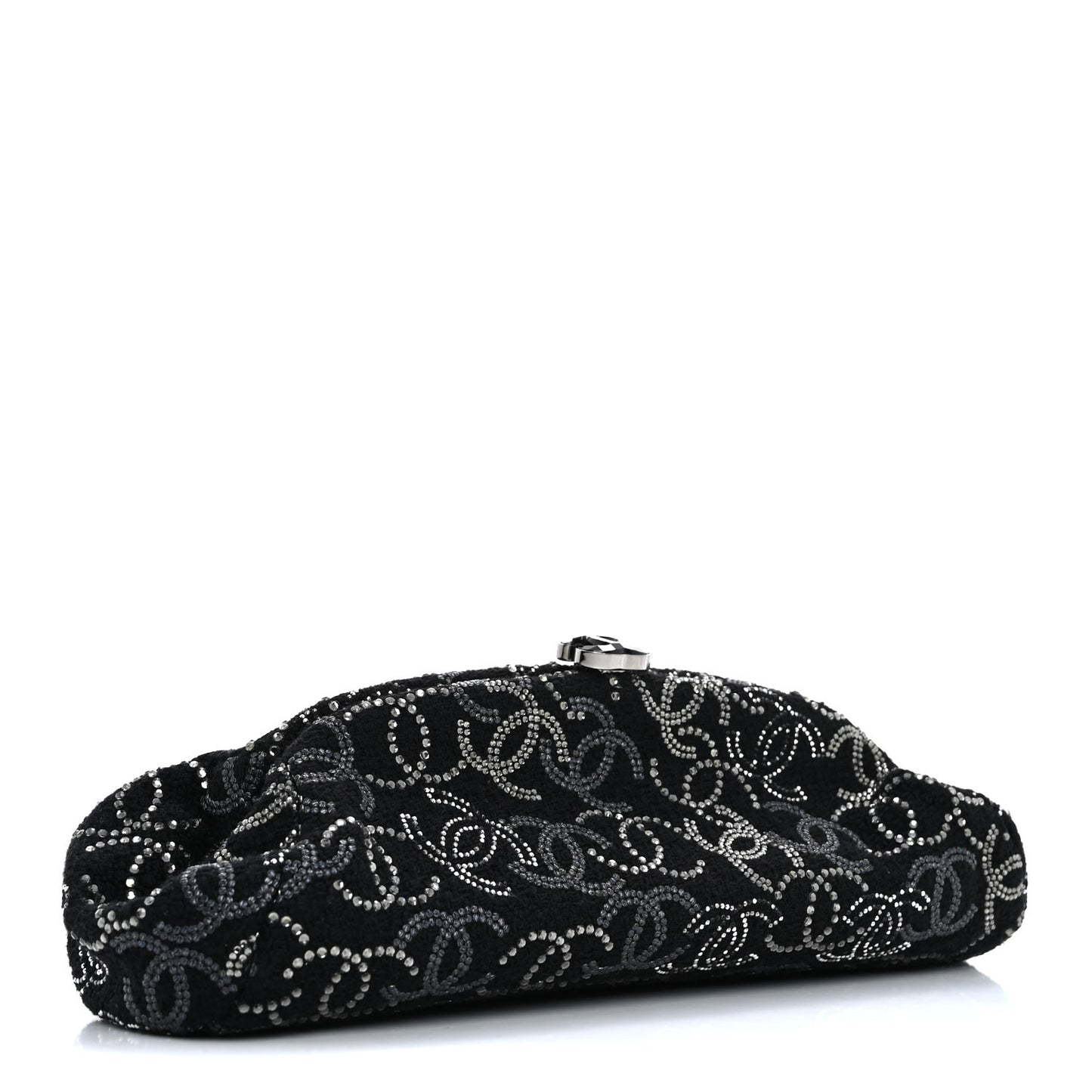 Tweed Strass Pudong Clutch Black