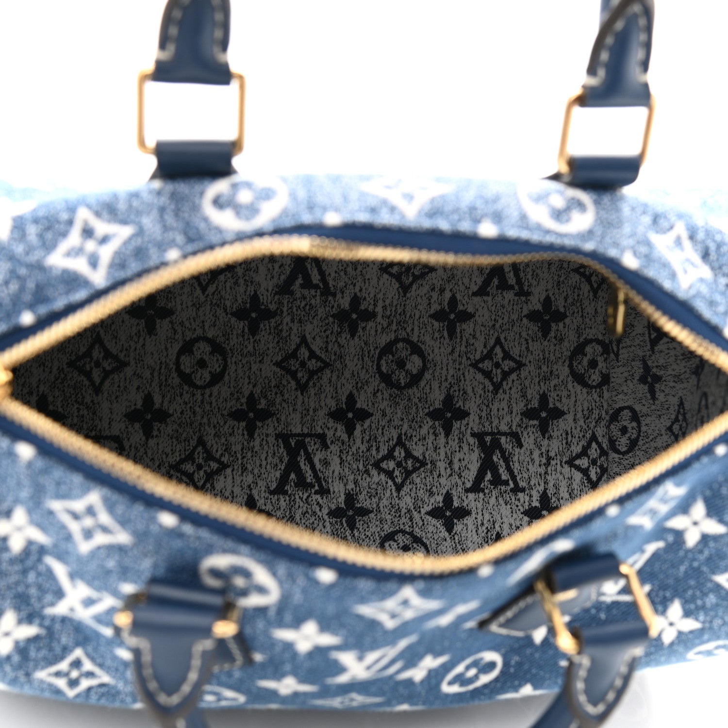 Louis Vuitton Monogram Jacquard Denim Speedy Bandouliere 25 Bleu 5 of 11