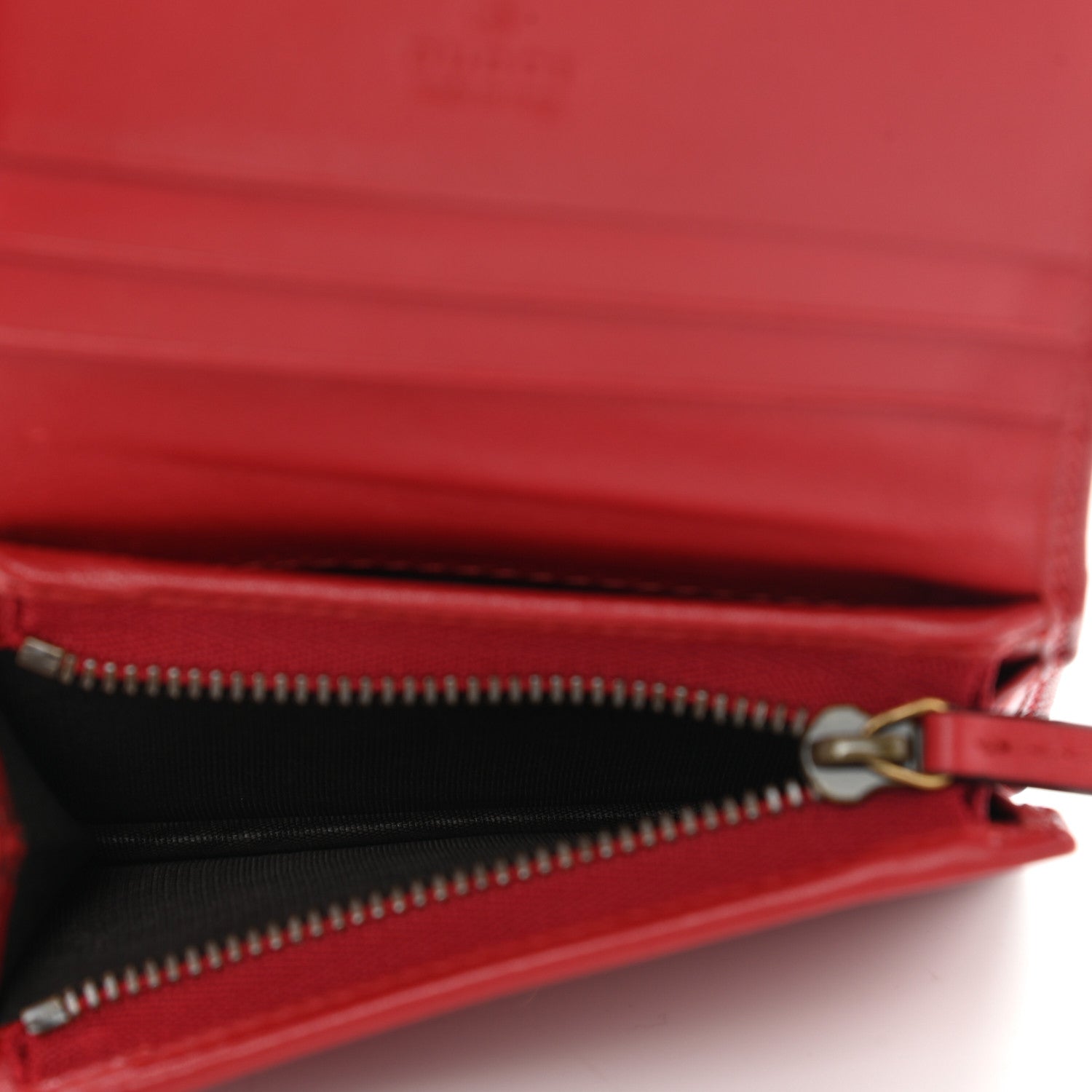 Gucci Calfskin Matelasse GG Marmont Card Case Wallet Hibiscus Red 5 of 9