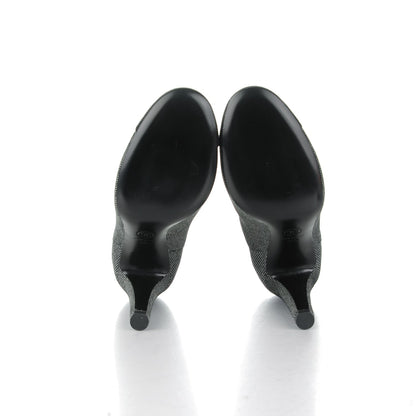 Chanel Mesh CC Cap Toe Ankle Boots 39.5 Argent Black 5 of 7