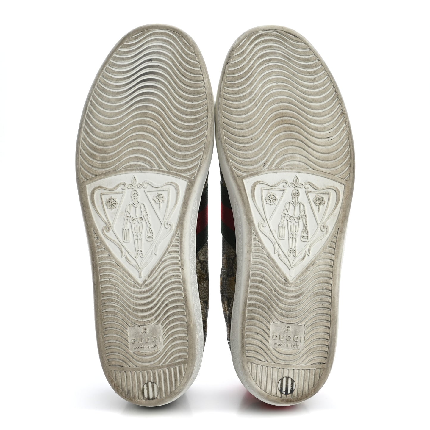 GG Supreme Monogram Bees Ayers Web Womens Ace Sneakers 38.5 Beige Oro Green Red