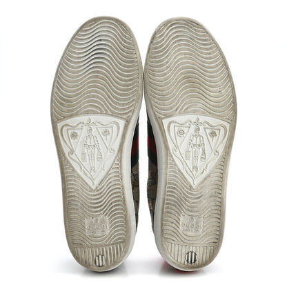 Gucci GG Supreme Monogram Bees Ayers Web Womens Ace Sneakers 38.5 Beige Oro Green Red 6 of 13