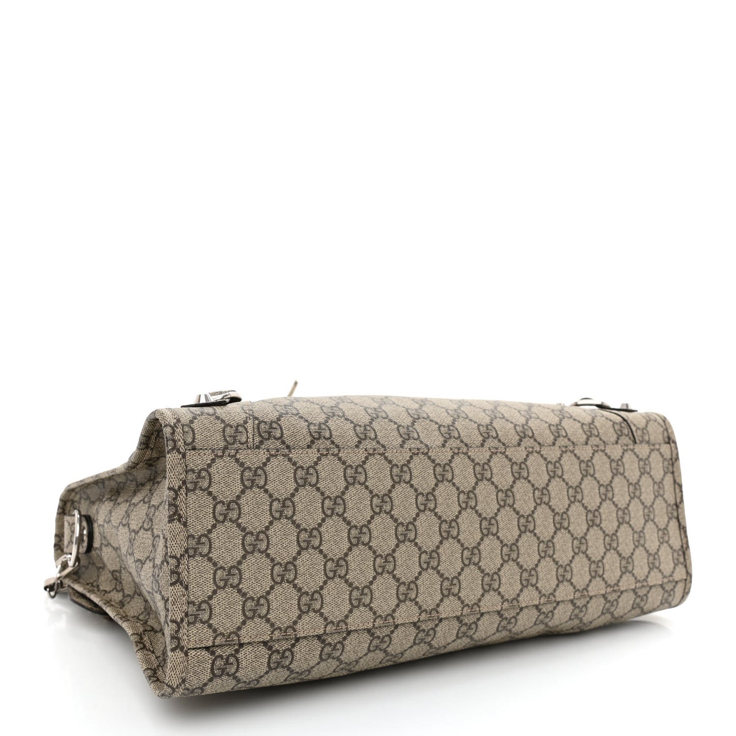 X GUCCI GG Supreme Monogram Neo Classic Silver Hardware City Beige Ebony