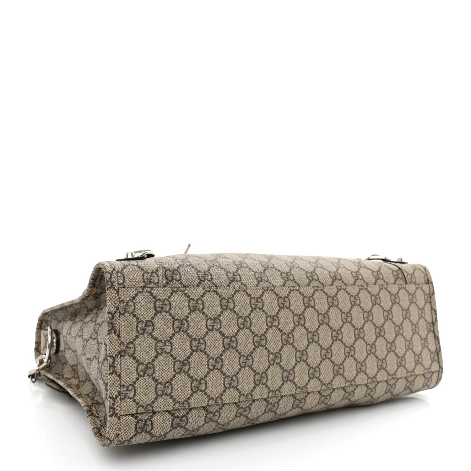 Balenciaga X GUCCI GG Supreme Monogram Neo Classic Silver Hardware City Beige Ebony 5 of 10