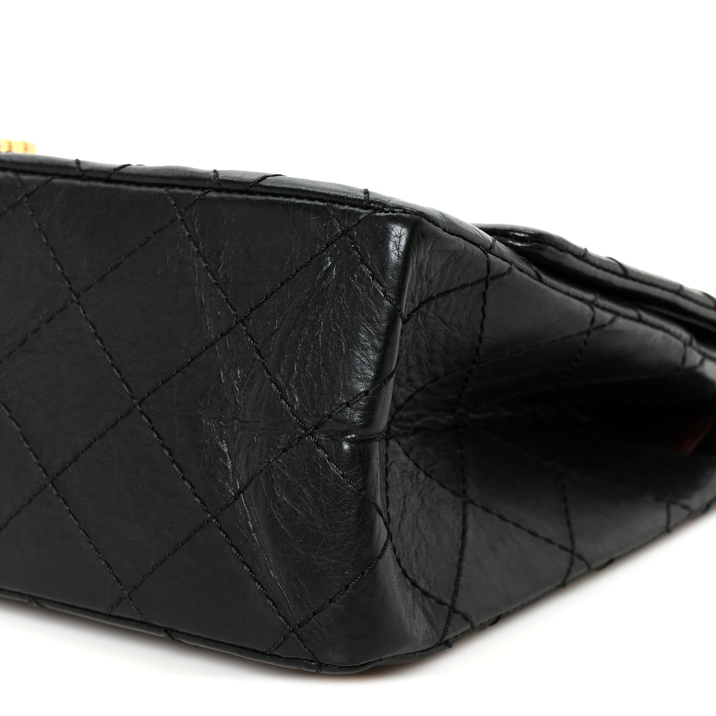 Aged Calfskin Quilted 2.55 Reissue 226 Flap Black