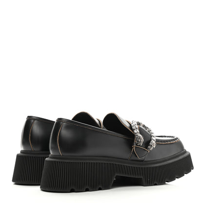 Gucci Cordovan Lux Dionysus Hunder Loafers 38.5 Black 4 of 9