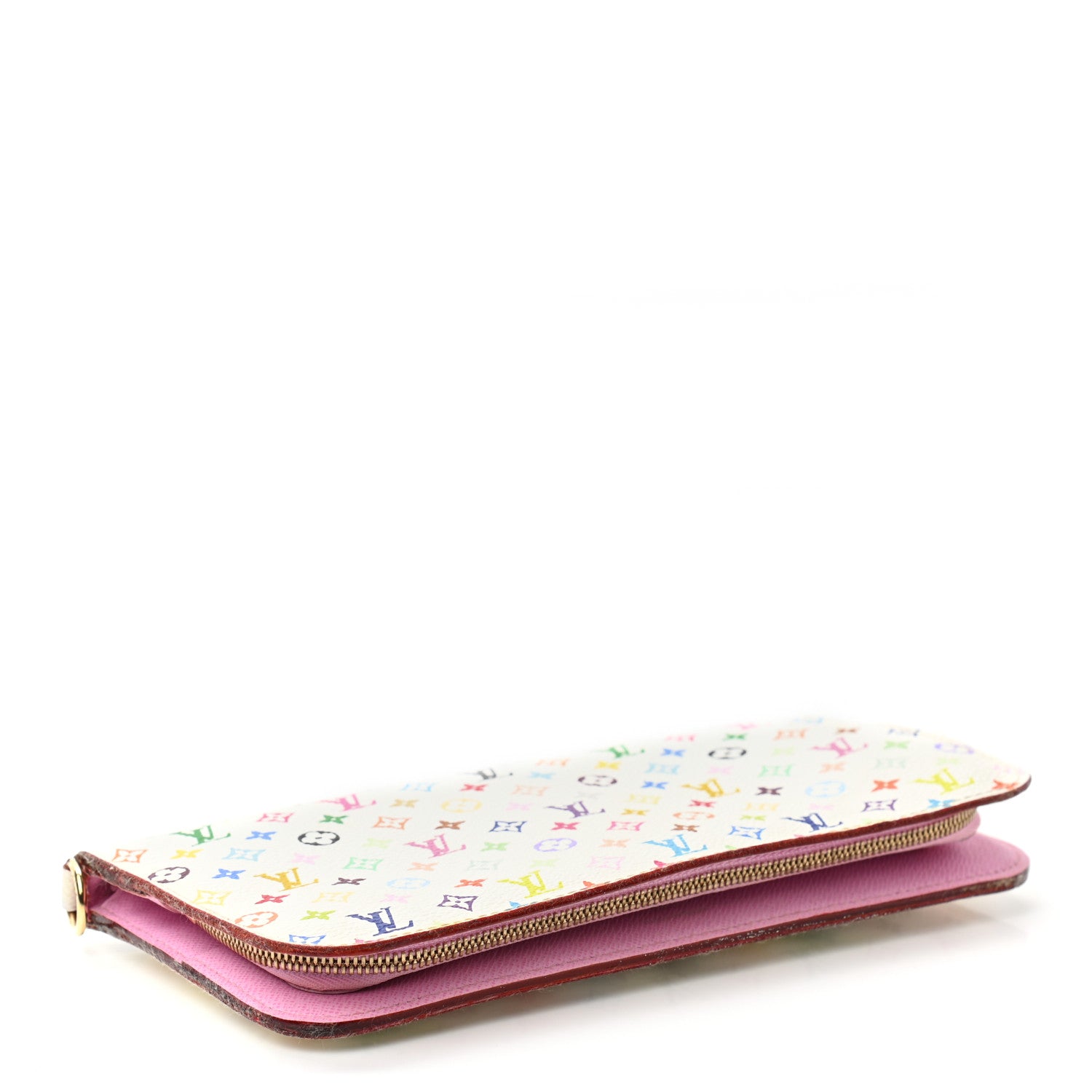 Louis Vuitton Monogram Multicolor Insolite Wallet White Litchi 4 of 9