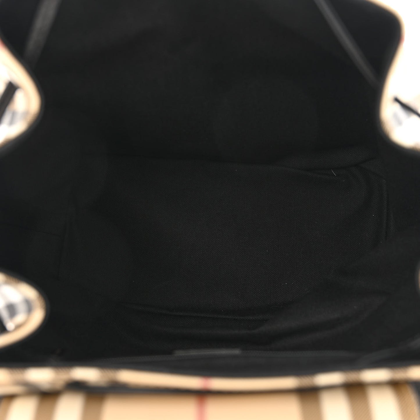 House Check Drawstring Backpack Black