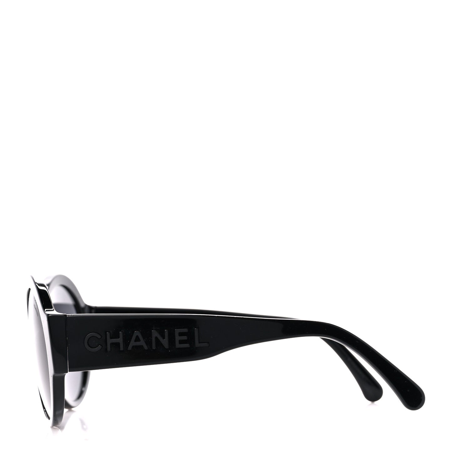 Acetate Polarized Round Sunglasses 5410 Black