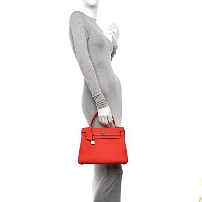 Hermes Togo Kelly Retourne 28 Capucine 2 of 14