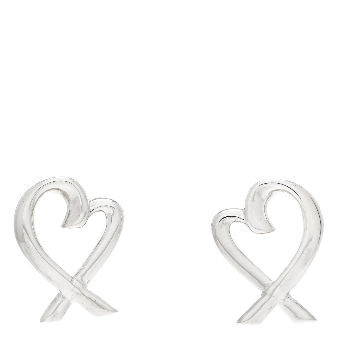 Sterling Silver Mini Paloma Picasso Loving Heart Earrings