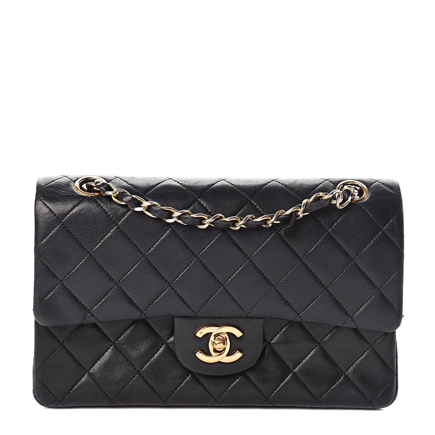 Chanel Lambskin Quilted Small Double Flap Black 1 of 12