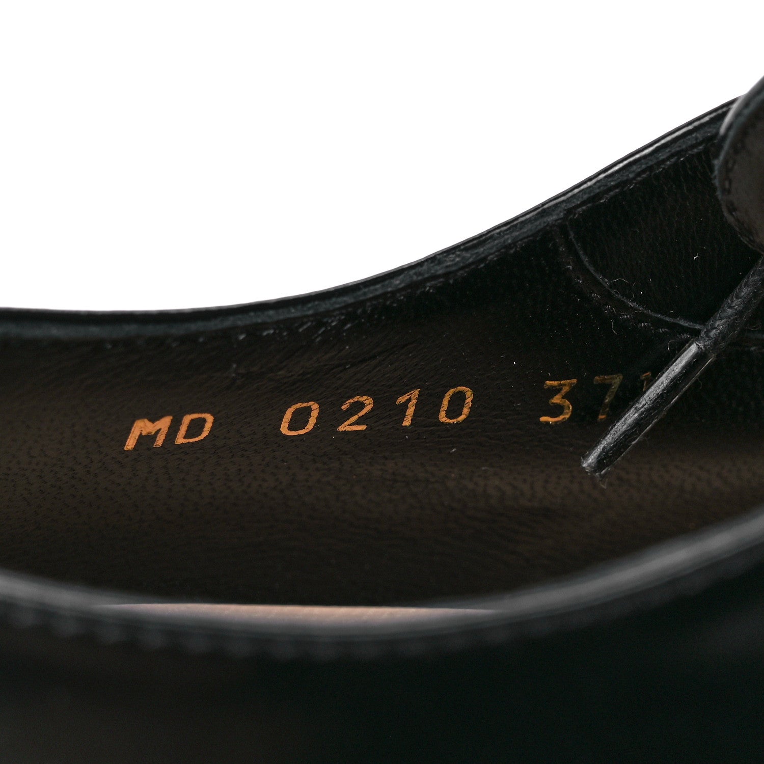 Christian Dior Shiny Calfskin Womens Derby Shoe 37.5 Black 8 of 9