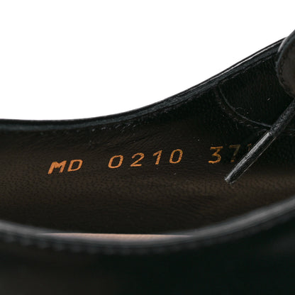Christian Dior Shiny Calfskin Womens Derby Shoe 37.5 Black 8 of 9