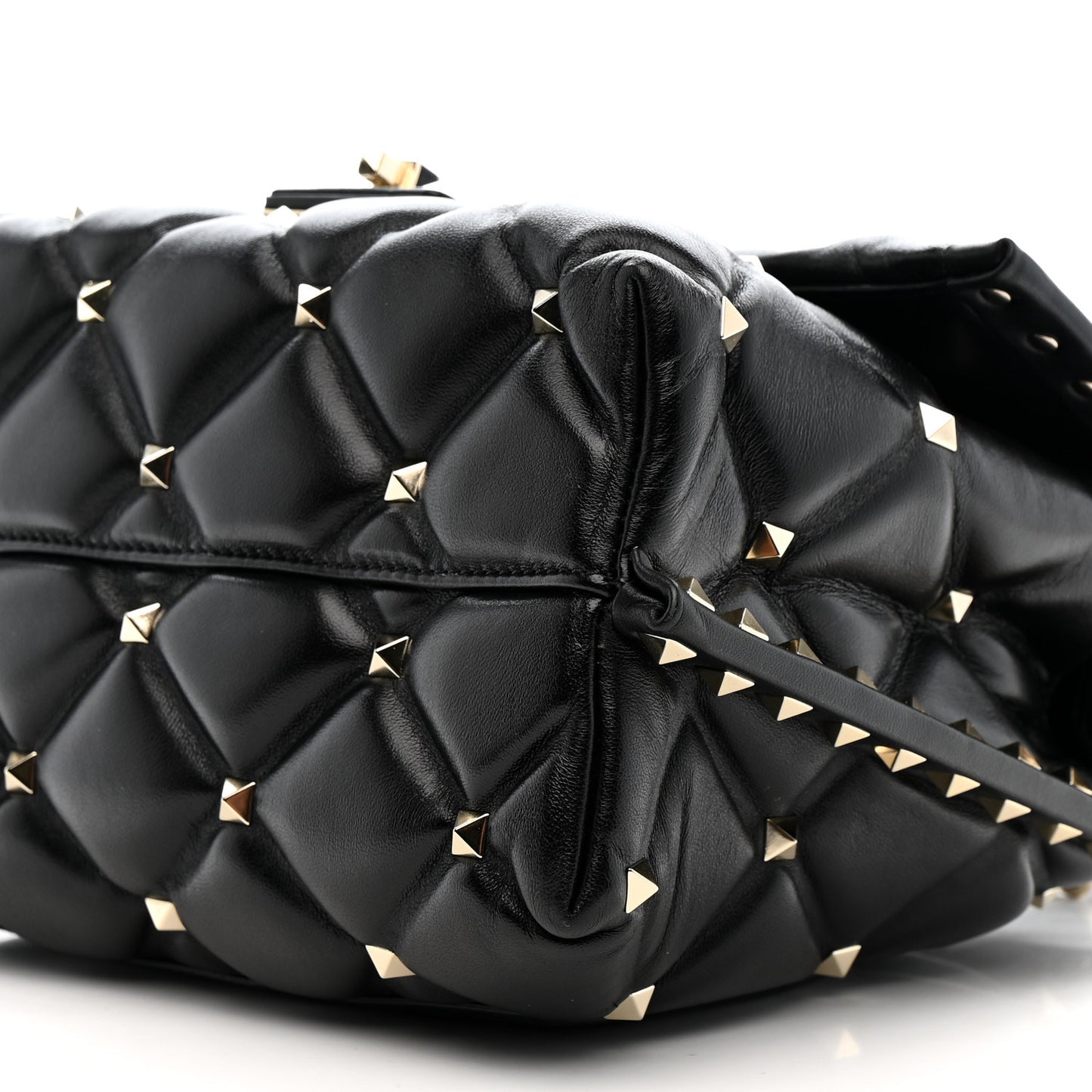 Nappa Medium Candystud Top Handle Bag Black