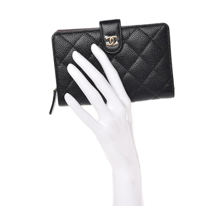 Chanel Caviar Quilted Zipped Pocket Wallet Black 2 of 10