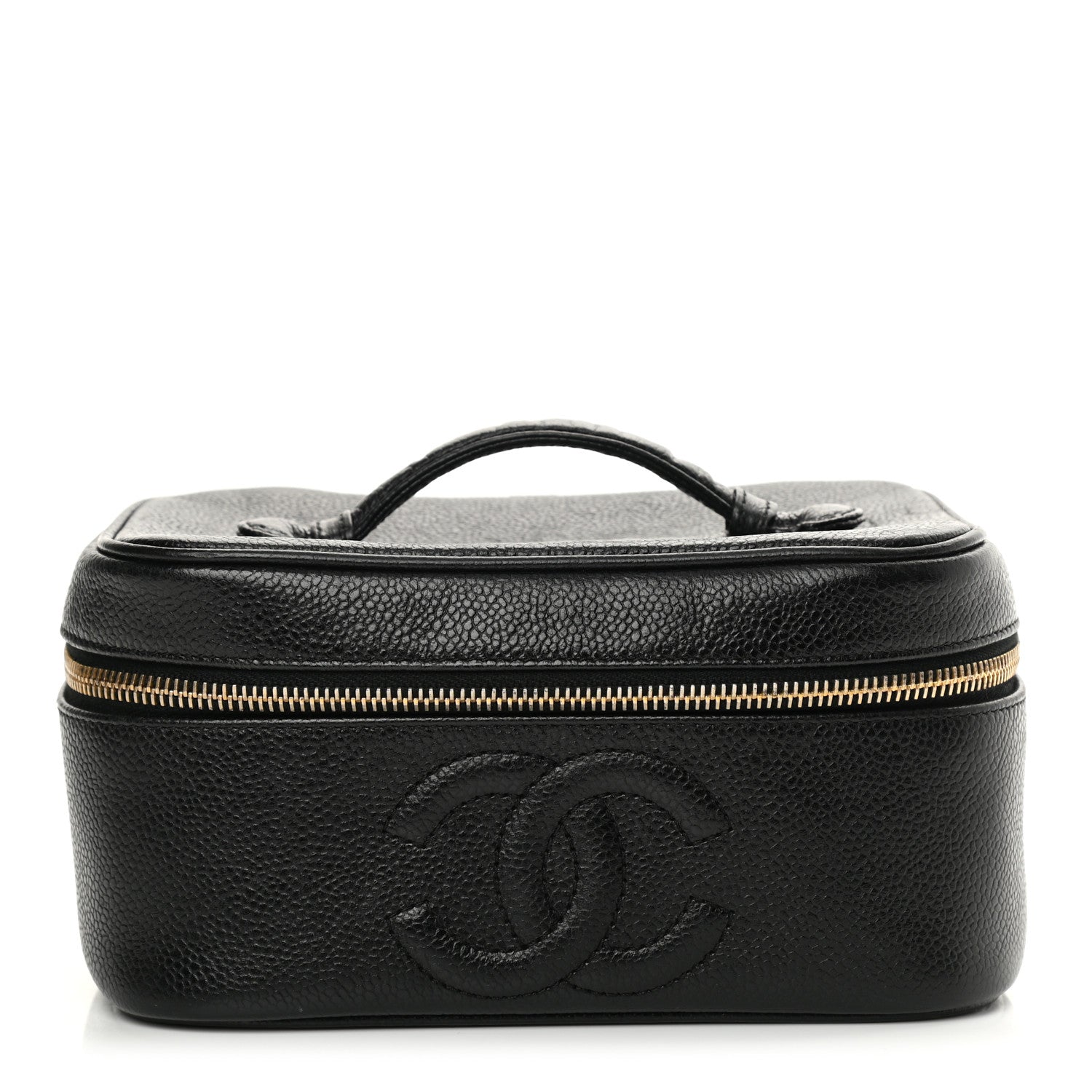 Chanel Caviar CC Vanity Cosmetic Case Black 1 of 9