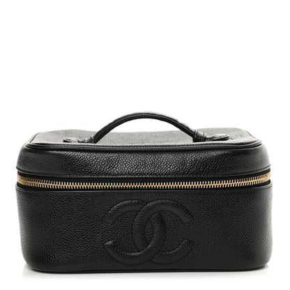 Chanel Caviar CC Vanity Cosmetic Case Black 1 of 9