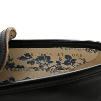 Gucci Cordovan Lux Womens Harald Horsebit 25mm Platform Loafers 37 Black 9 of 10