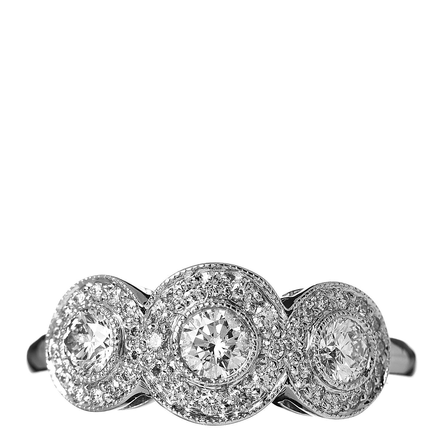 Tiffany Platinum Diamond Circlet Ring 53 6.25 1 of 5