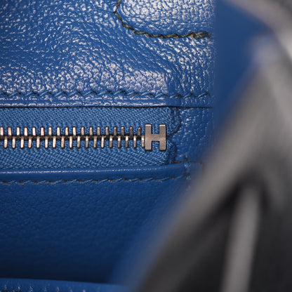 Hermes Togo Swift Officier Birkin 25 Vert Cypress Bleu Zellige 10 of 34