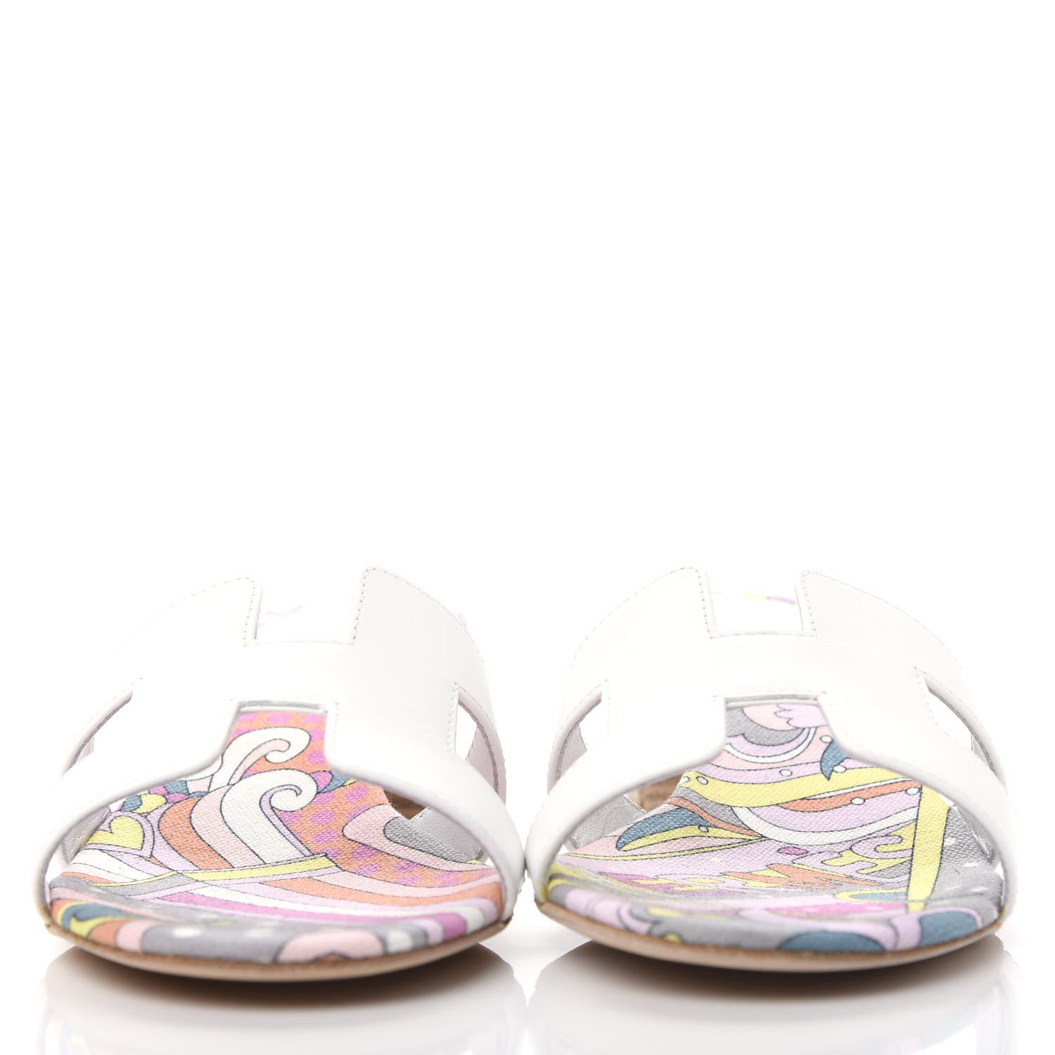 Hermes Box Calfskin Bois De Rose Oasis Sandals 37.5 White 2 of 11