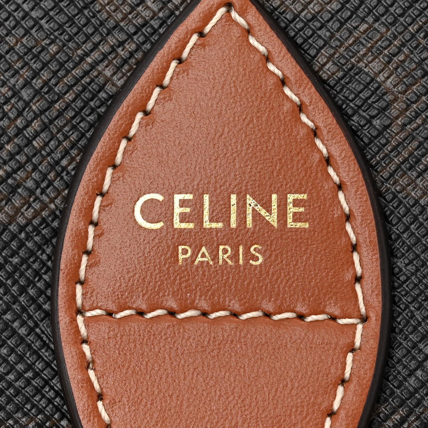 Celine Triomphe Canvas Medium Folco Bag Tan 6 of 9