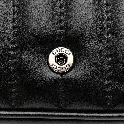 Gucci Calfskin Matelasse Aria Super Mini GG Marmont Shoulder Bag Black 20 of 21