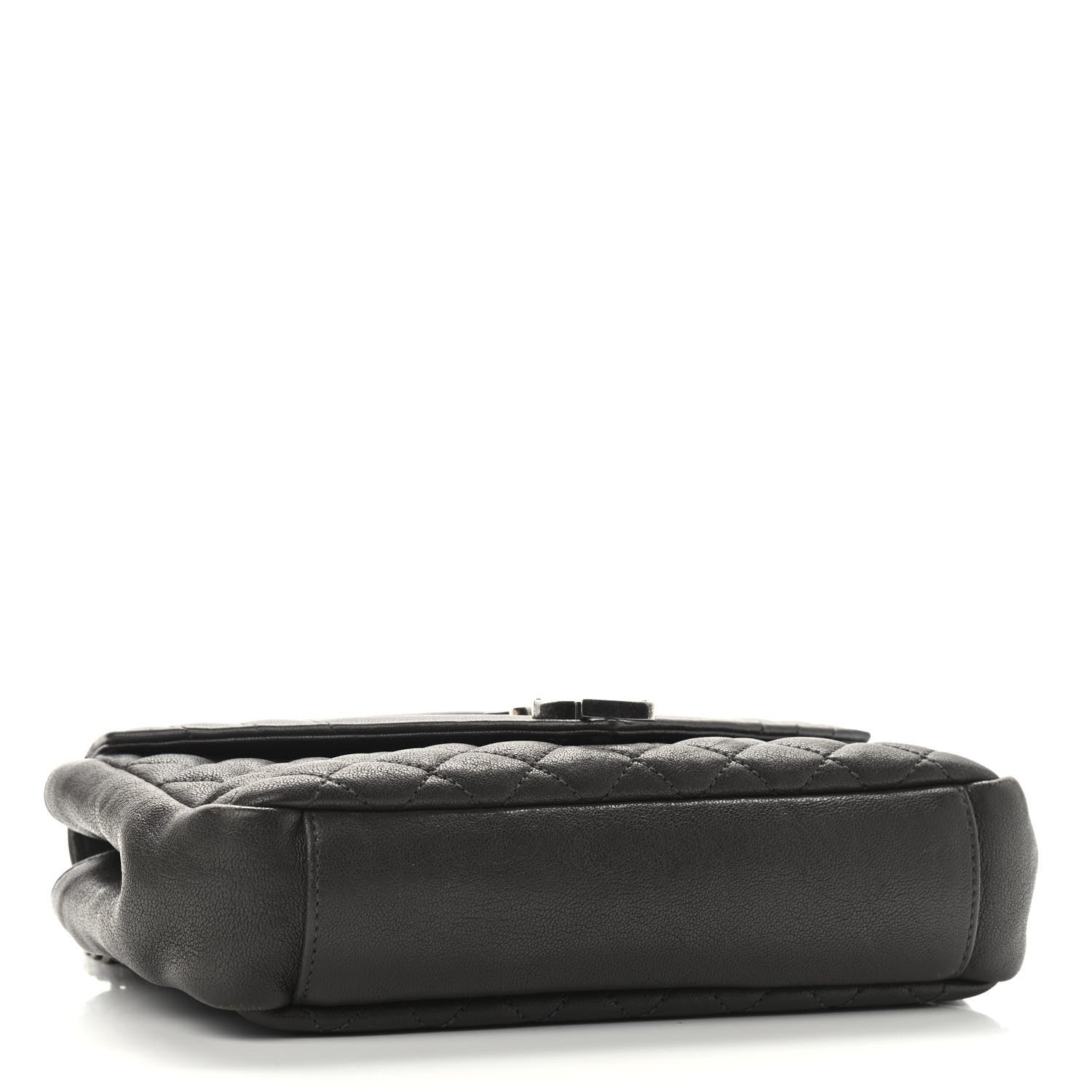 Saint Laurent Sheepskin Tri-Quilt Monogram Medium College Bag Coal 4 of 10
