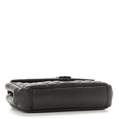 Saint Laurent Sheepskin Tri-Quilt Monogram Medium College Bag Coal 4 of 10