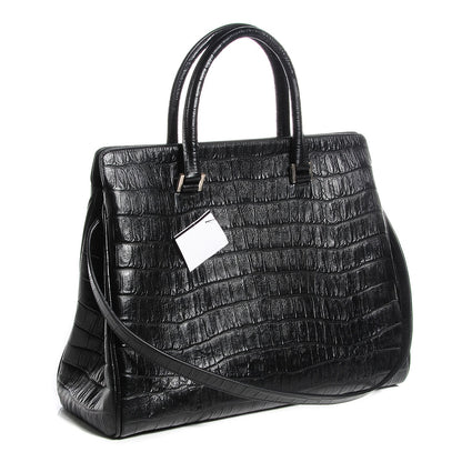 Saint Laurent Crocodile Embossed Medium trois Class Tote Black 4 of 10